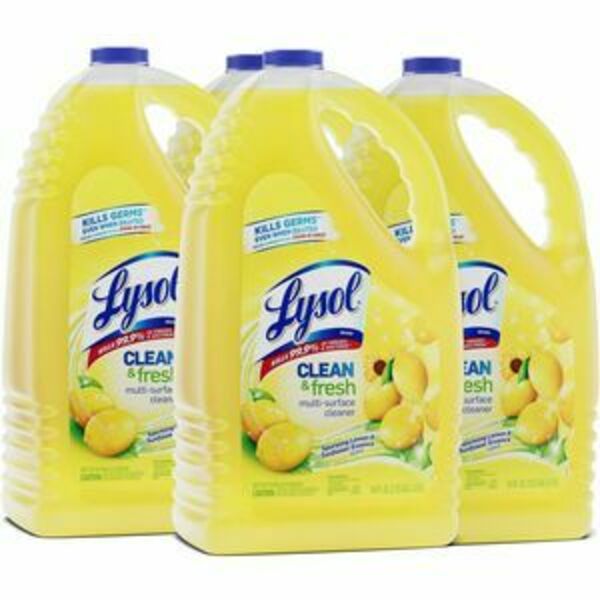 Lysol Cleaner, Multi, Lemon, 144Oz RAC77617CT
